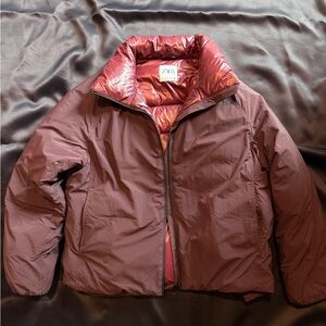 Zara Deep Red Quilted Jacket